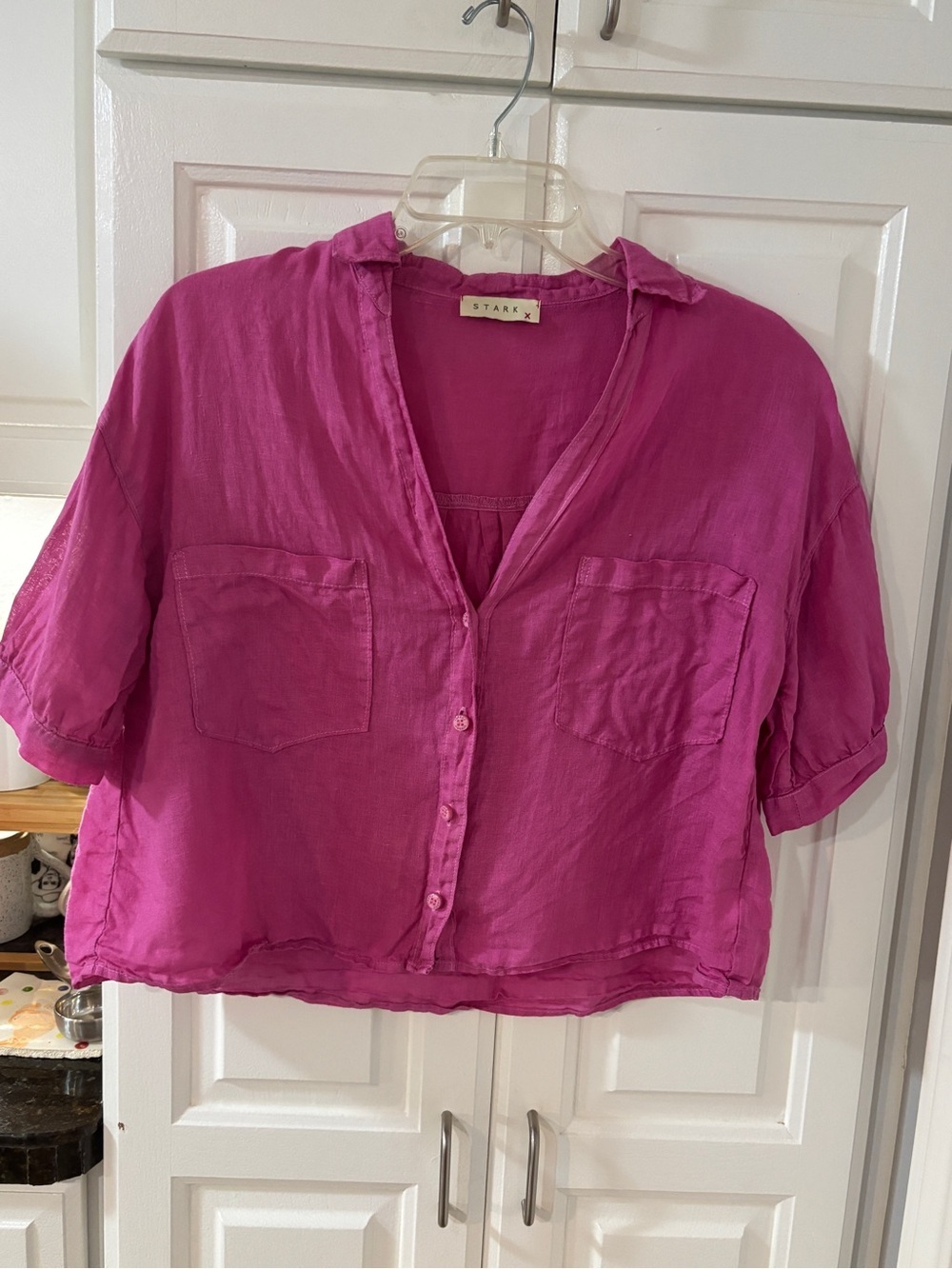 Stark X Fuchsia Button-Down Relaxed Shirt